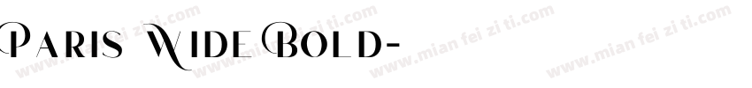 Paris Wide Bold字体转换